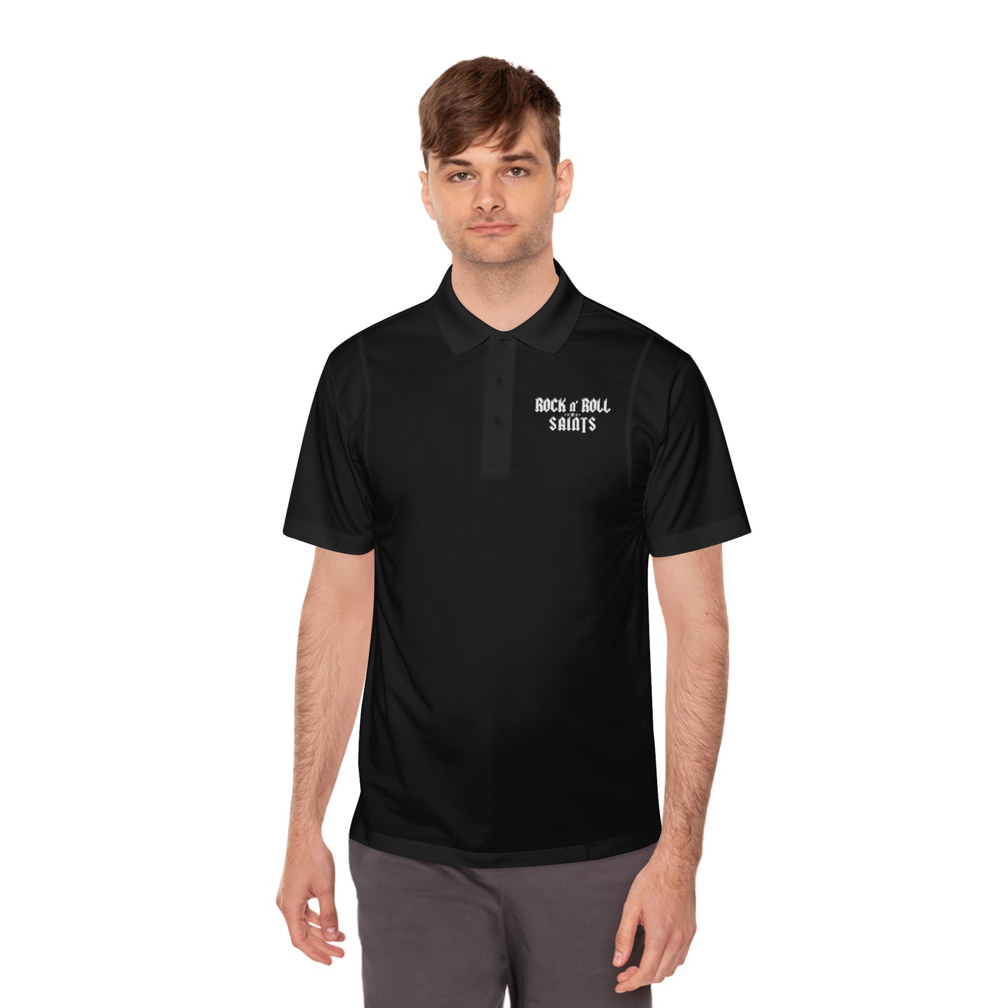 Rock n' Roll Saints Black Polo