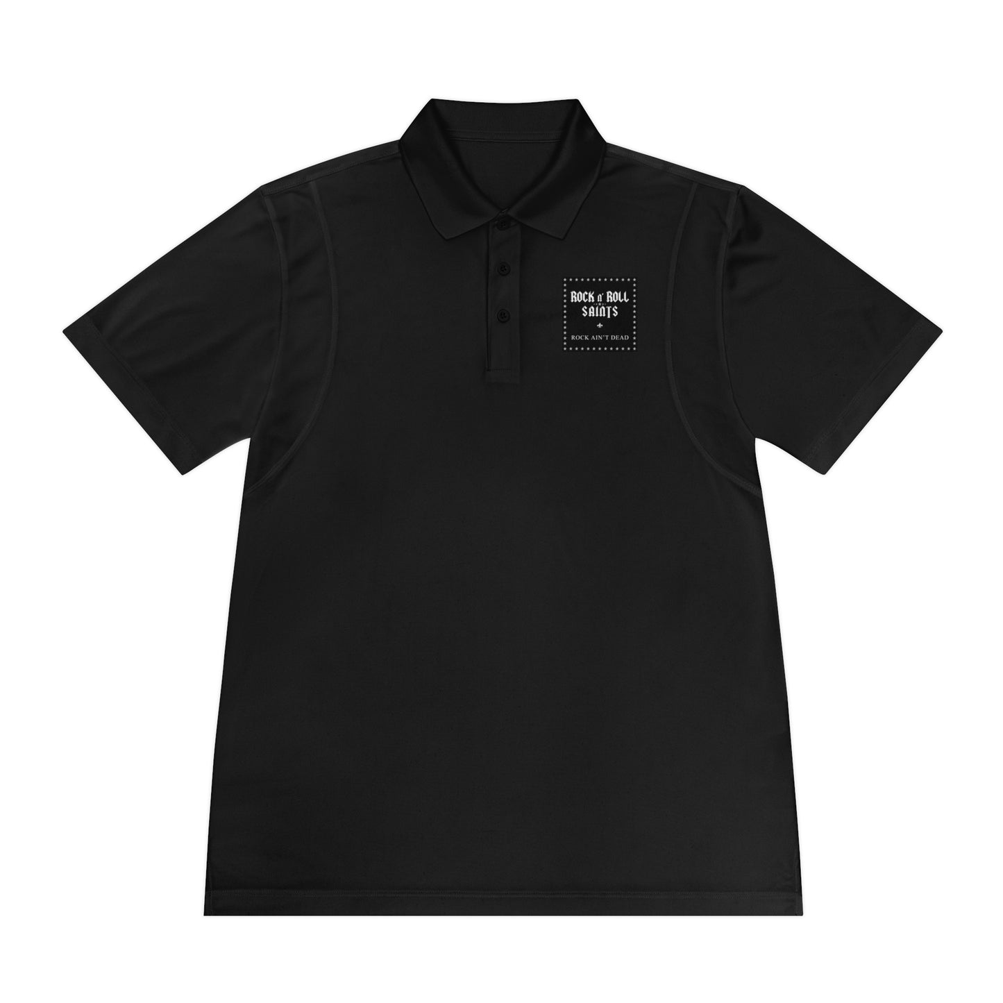 Rock n' Roll Saints ROCK AIN'T DEAD Black Polo