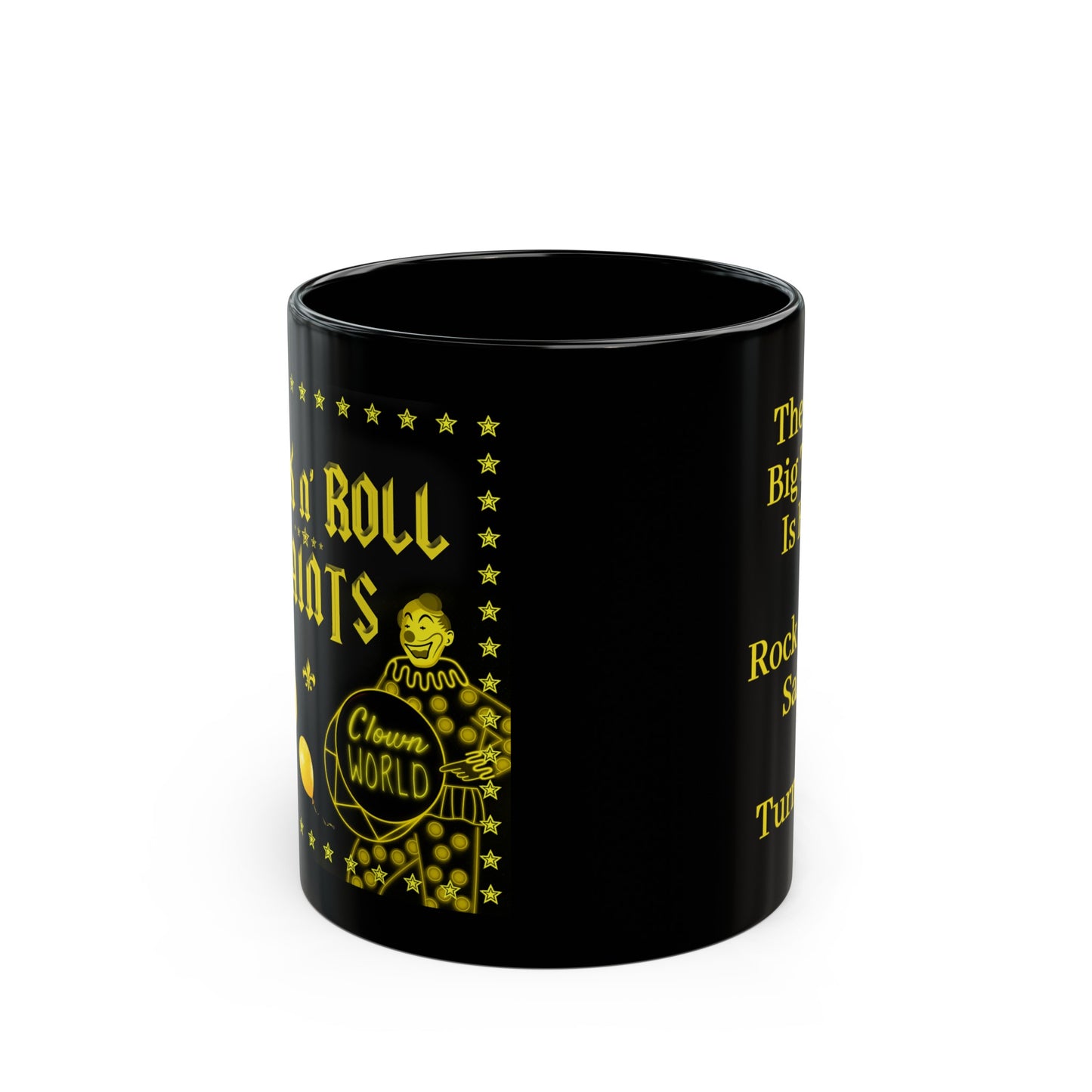 Rock n' Roll Saints Clown World Black Mug