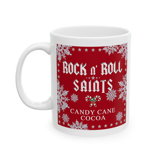 CANDY CANE COCOA White Mug